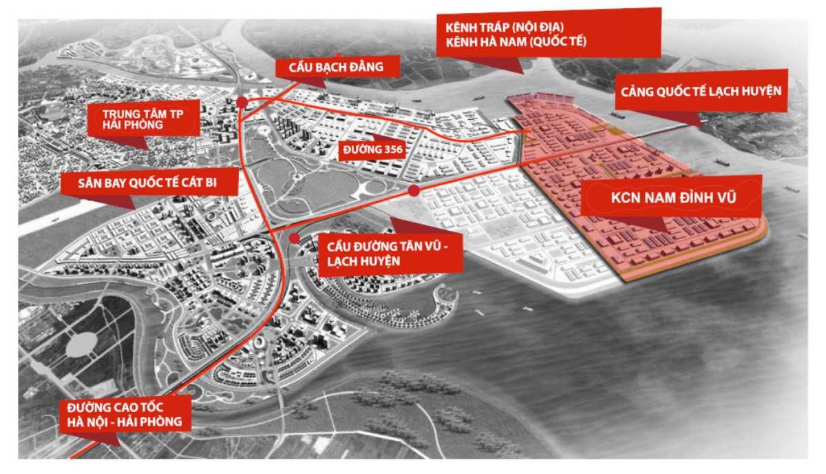 GNP Nam Dinh Vu warehouse for lease possesses an internal seaport bringing optimal logistics solutions