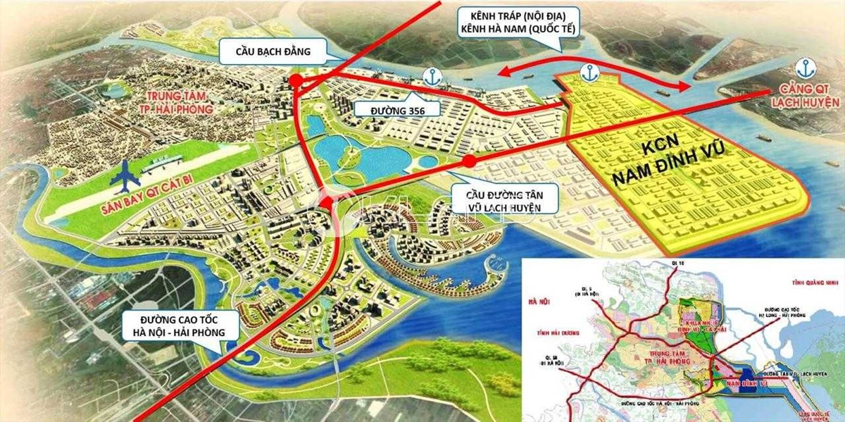 KCN Nam Đình Vũ – khu công nghiệp duy nhất sở hữu cảng nước sâu trong nội khu